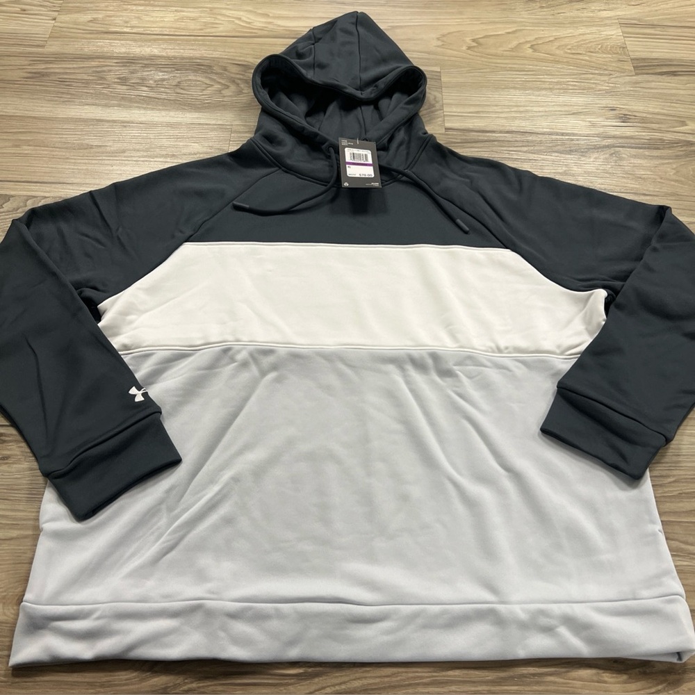 Under Armour Terry Fleece Blocked Hoodie Loose Fit Women’s 2XL 1351234-008 $70